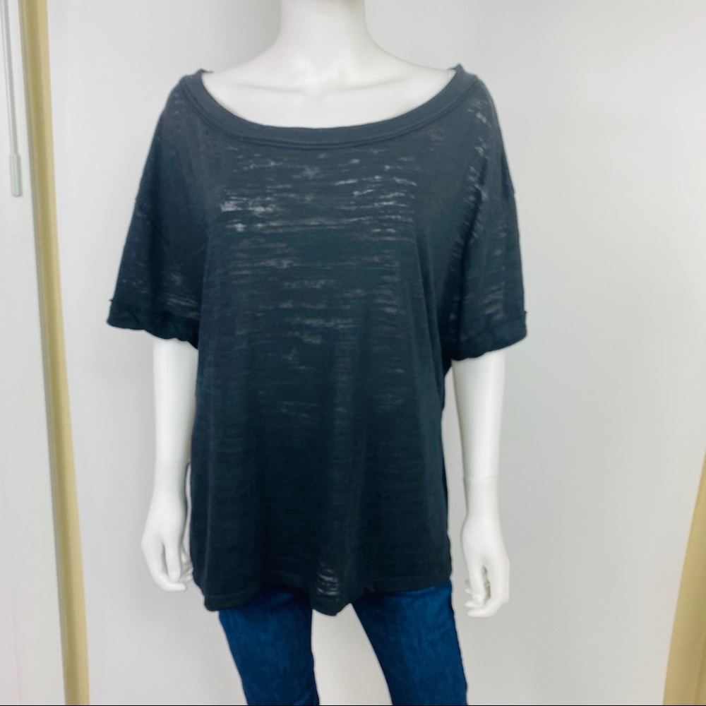 Free People Sz M Viola Open Back Tee - Picture 4 of 8
